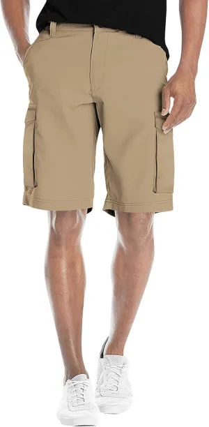 Agile Mens Casual Summer Flat Front Essential Stretch Shorts/Cargo Shorts with Pockets