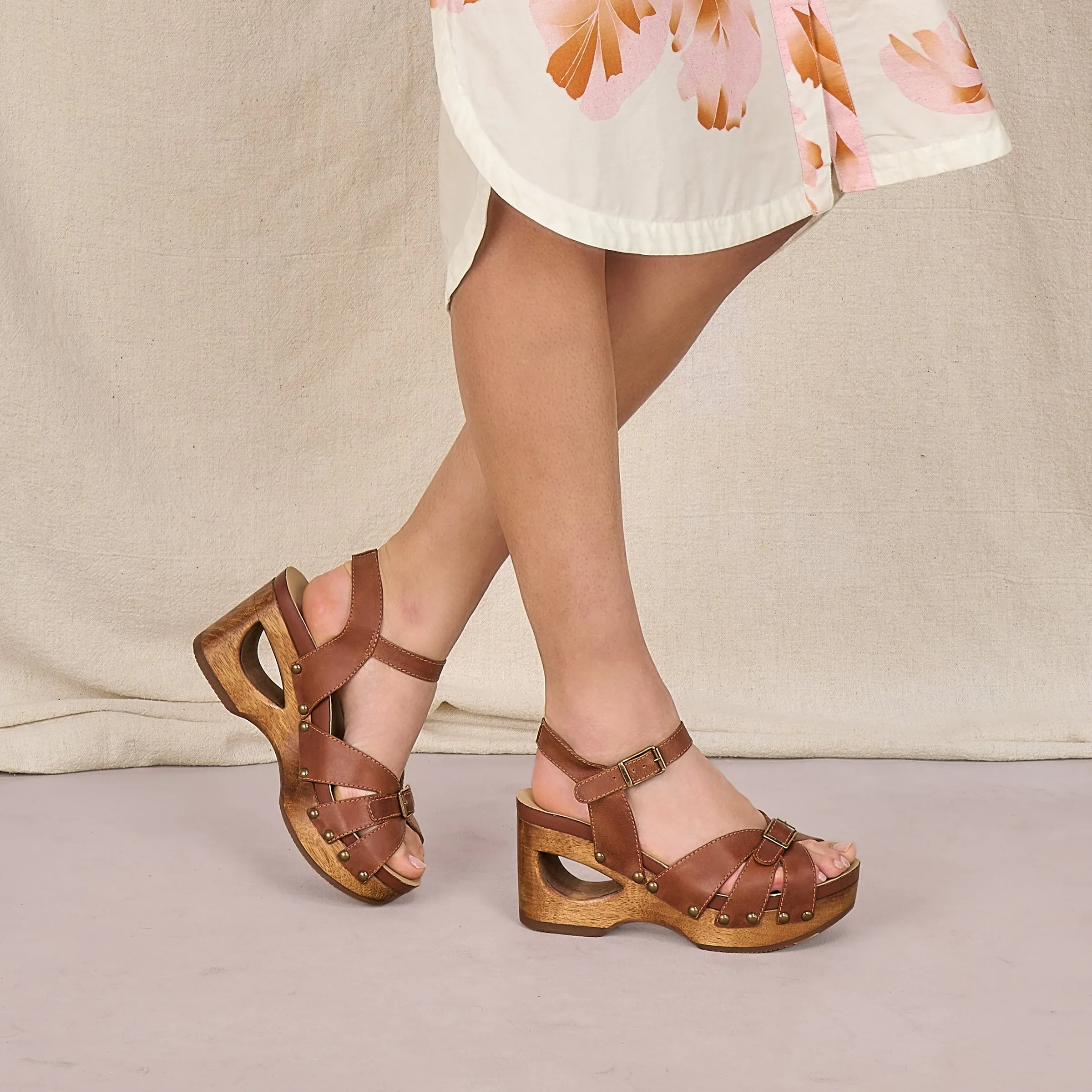 Alanna Tan Calf Wood