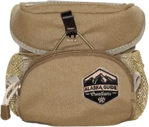 Alaska Guide Creations Hybrid Binocular Pack | Compact Utility Bag with Mesh Side Pockets | Binocular Harness for Comfort and Quick Access (Coyote Brown)