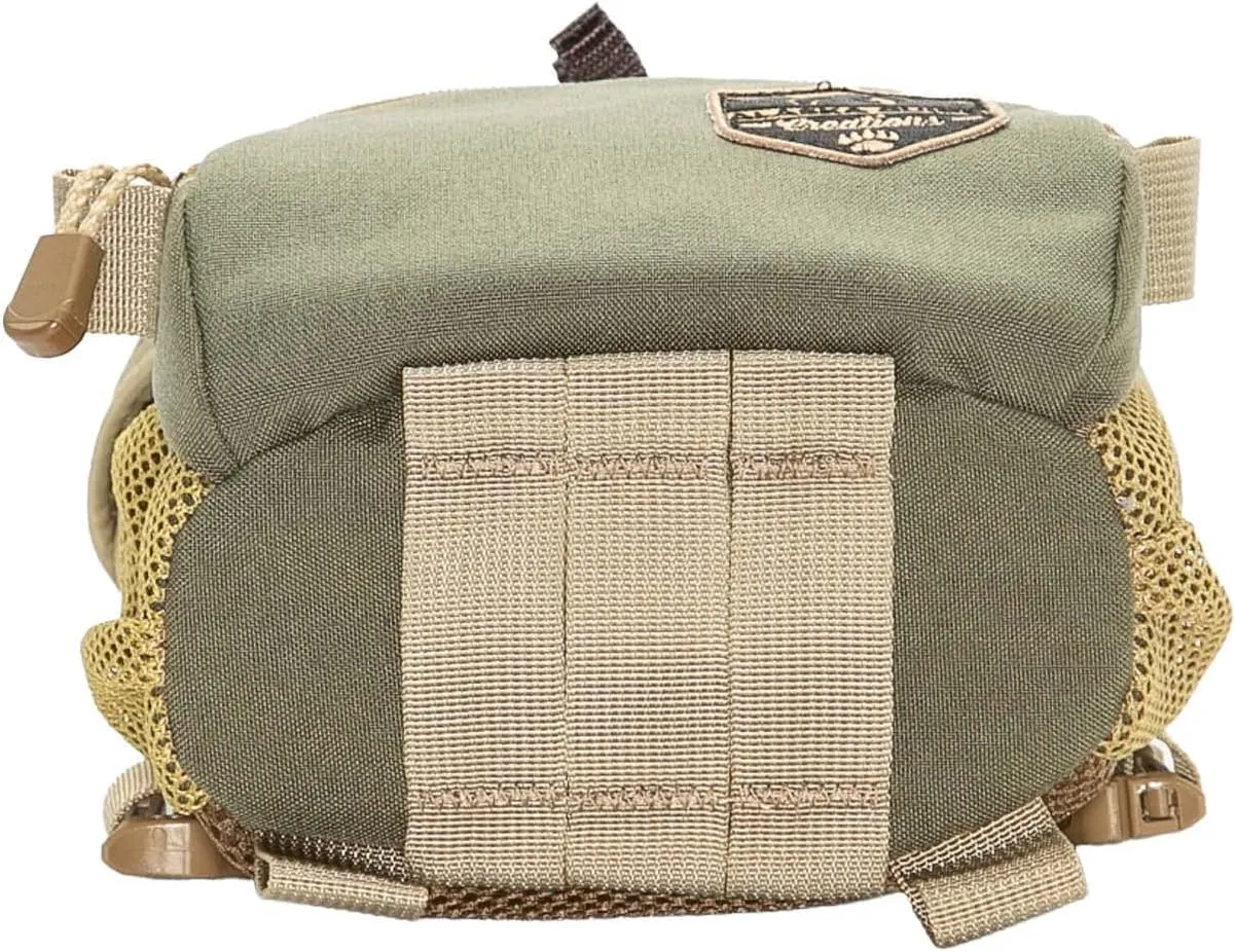 Alaska Guide Creations Hybrid Binocular Pack | Compact Utility Bag with Mesh Side Pockets | Binocular Harness for Comfort and Quick Access (Coyote Brown)