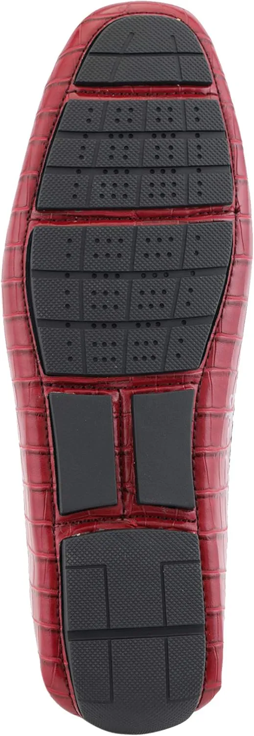 Amali Cola - Driving Moccasins for Men – Mens Slip On Loafers, Moccasins, Slip-on Dress Shoes - Driving Loafers with Matching Color Bit
