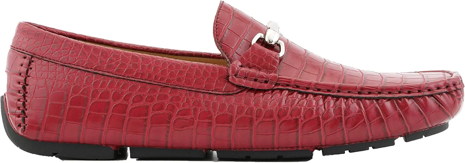 Amali Cola - Driving Moccasins for Men – Mens Slip On Loafers, Moccasins, Slip-on Dress Shoes - Driving Loafers with Matching Color Bit