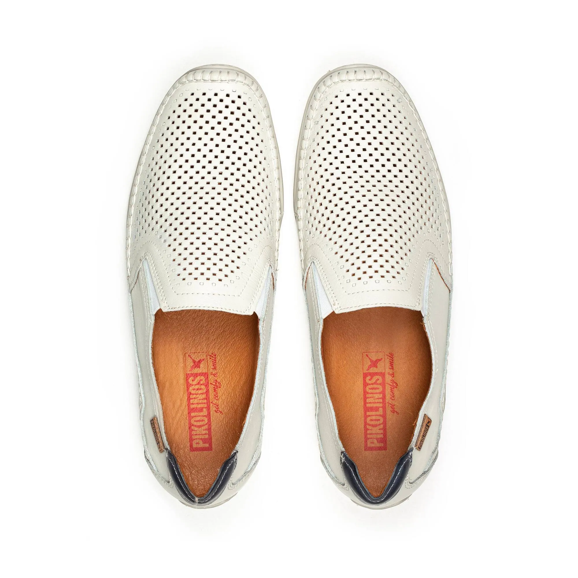 'Azores' men's perforated loafer - Off white