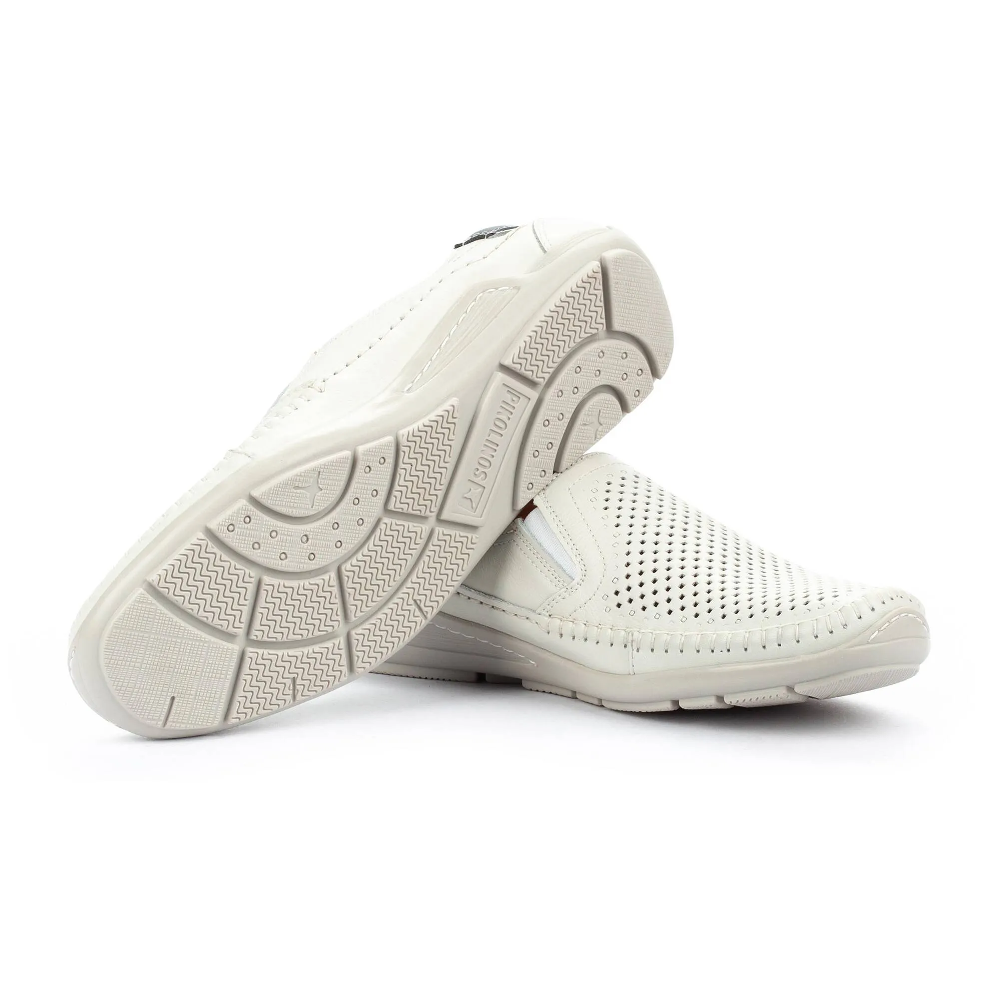 'Azores' men's perforated loafer - Off white