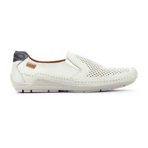 'Azores' men's perforated loafer - Off white