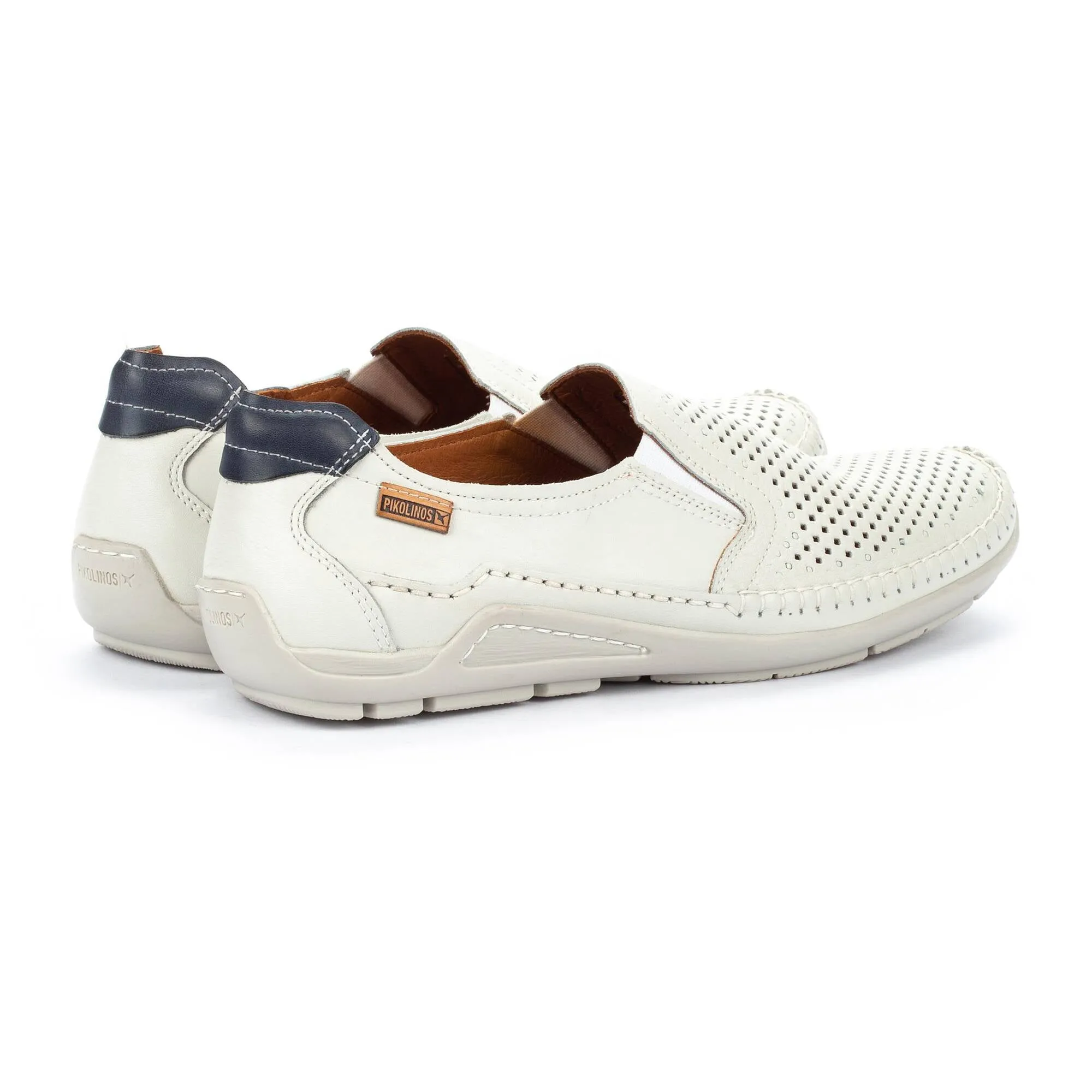 'Azores' men's perforated loafer - Off white