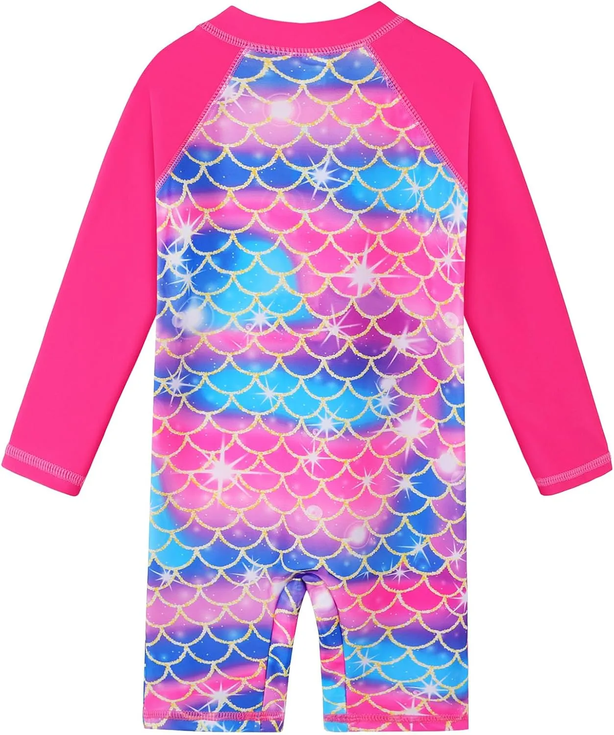 BAOHULU Girls One Piece Long Sleeve Swimsuit UPF 50  UV Bathing Suit Zipper Closure Beach Rashguard Swimwear