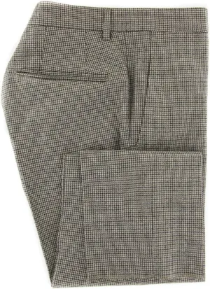 Beige Check Wool Blend Pants - Slim - 42/58