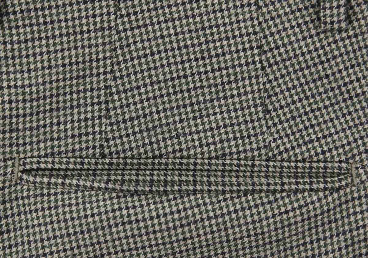 Beige Check Wool Blend Pants - Slim - 42/58