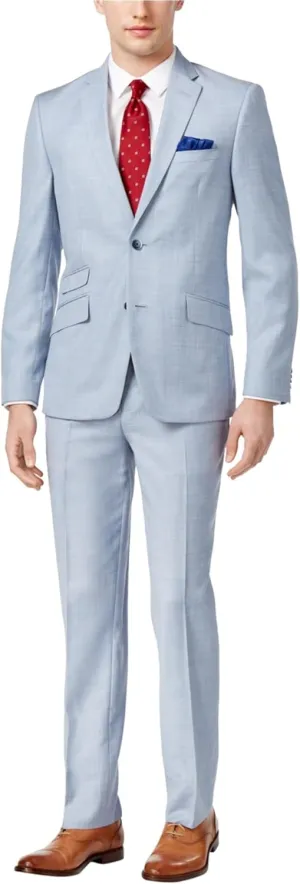 Ben Sherman Men's Two Button Slim Fit Chambray Suit