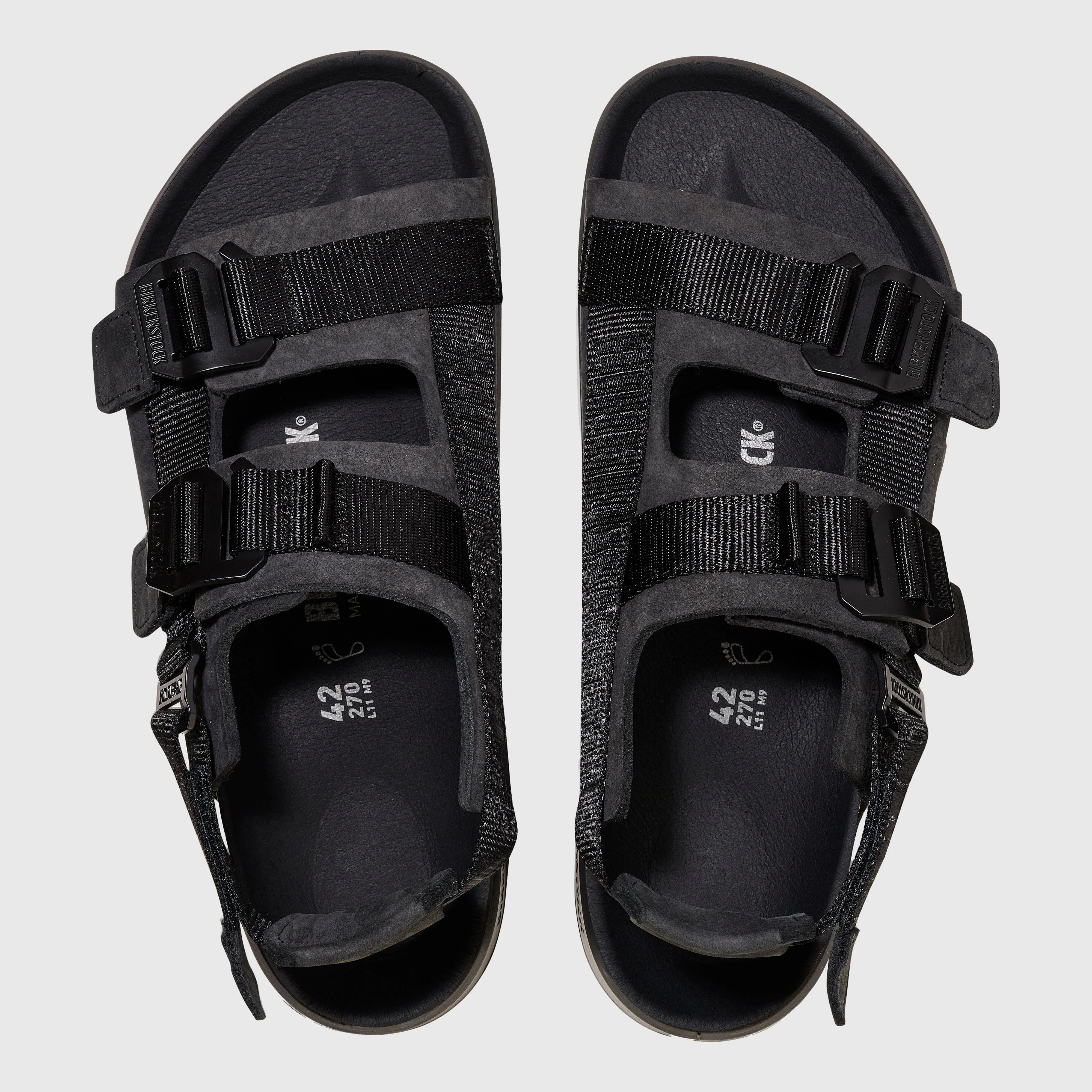 Birkenstock Shinjuku Sandal Natural Leather/Textile - Black