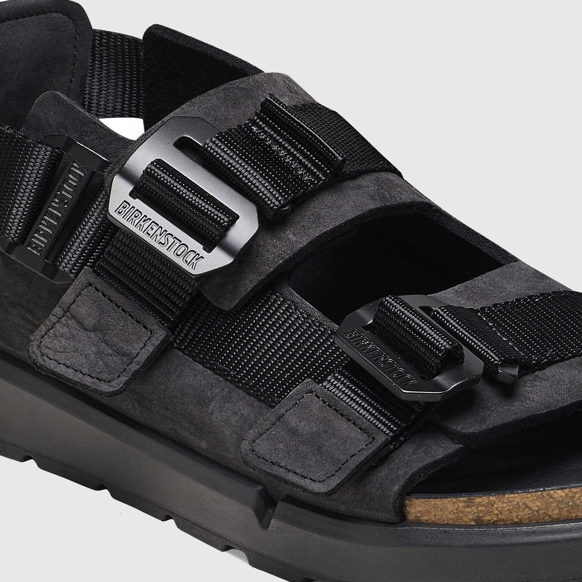 Birkenstock Shinjuku Sandal Natural Leather/Textile - Black