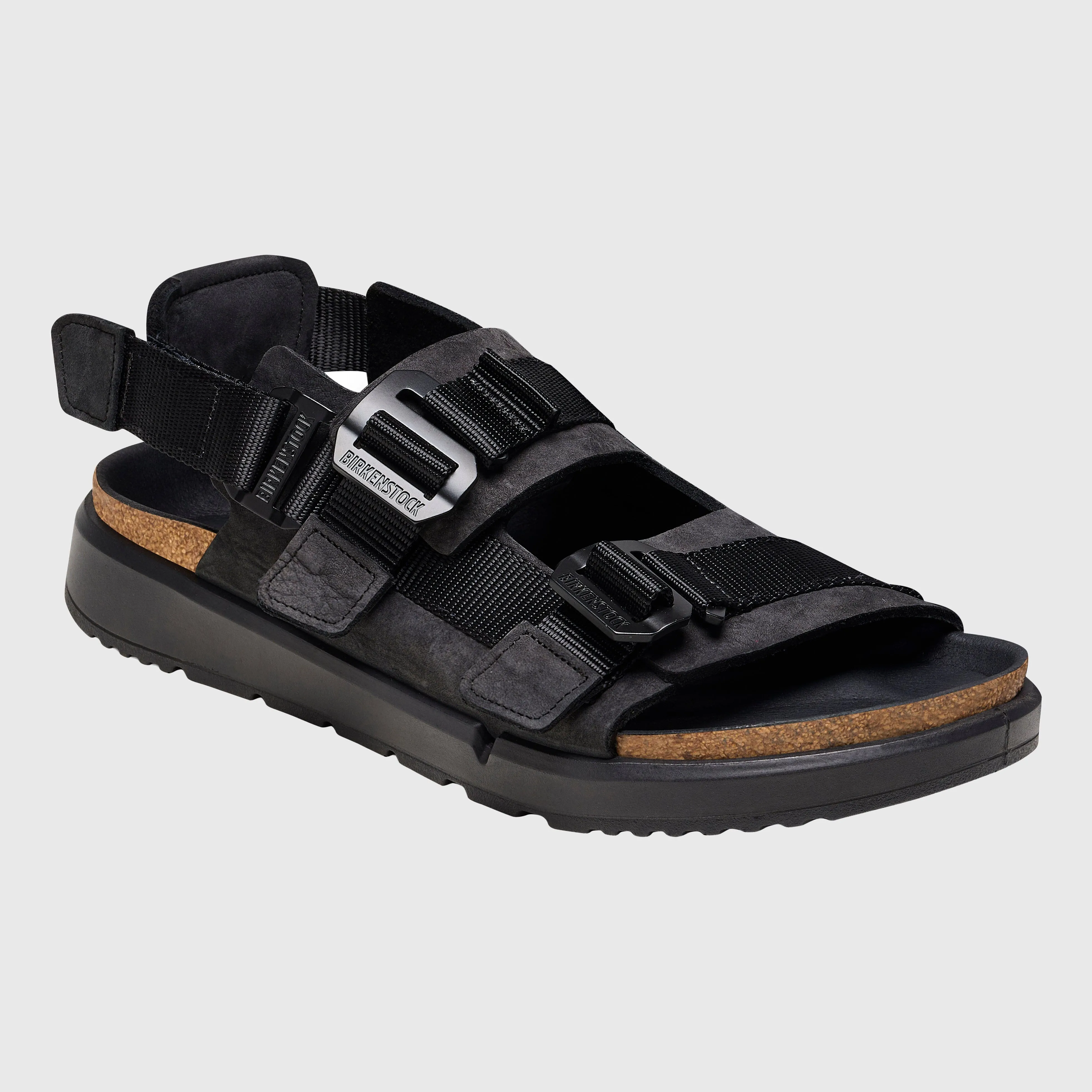 Birkenstock Shinjuku Sandal Natural Leather/Textile - Black