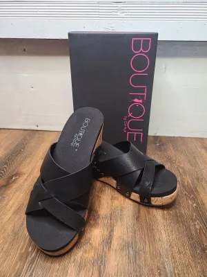 Black Amuse Platform Sandals