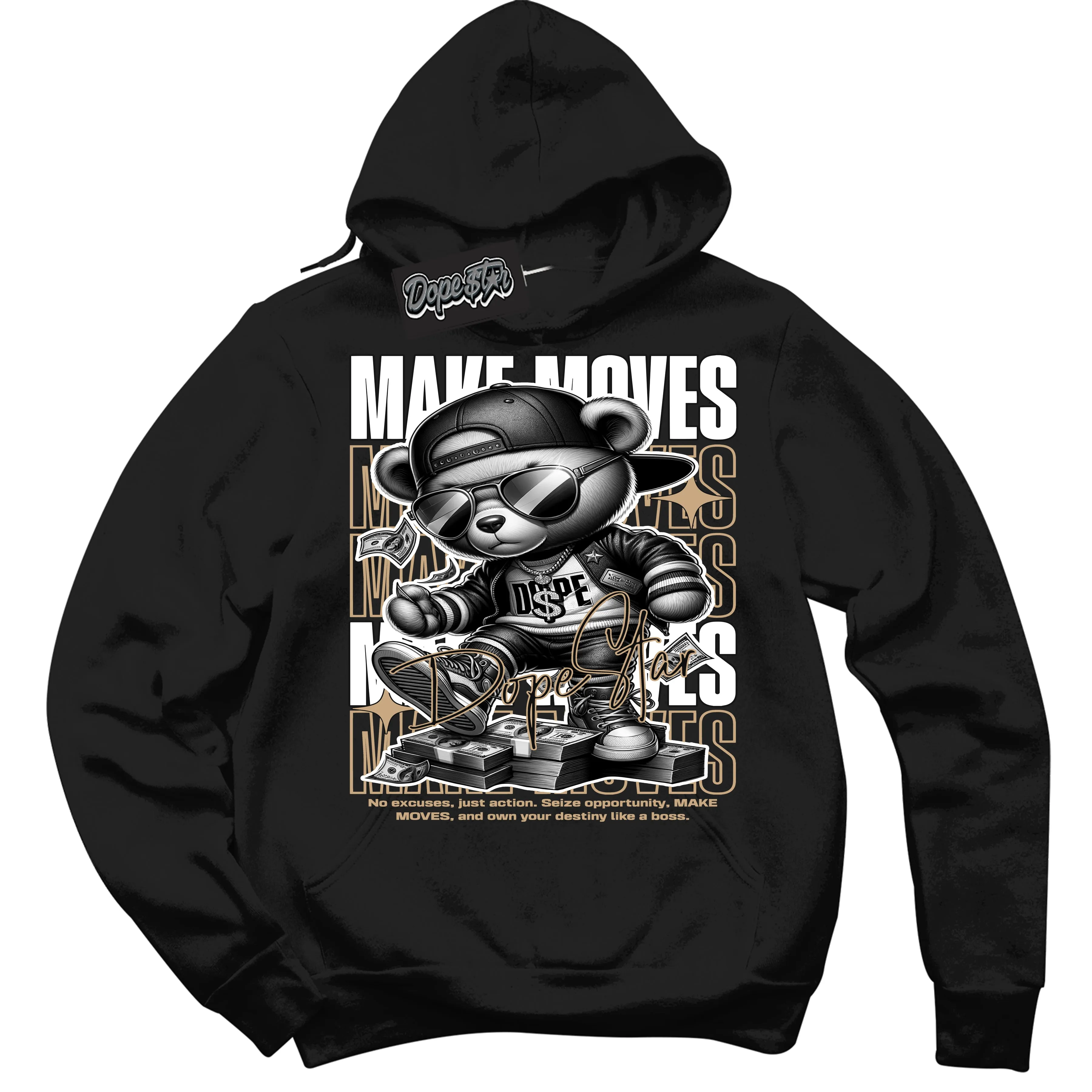 Black Anthracite Sesame Dunk Sneaker Hoodie Make Moves Graphic