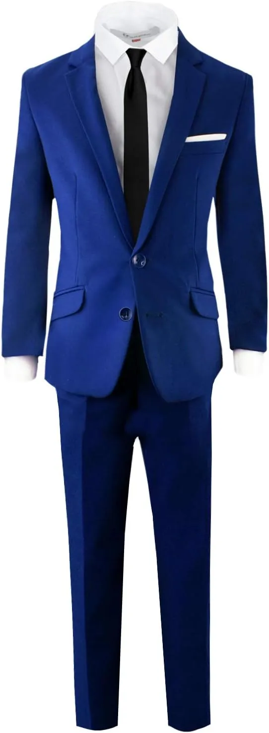 Black n Bianco Signature Boys' Slim Fit Suit Complete Outfit