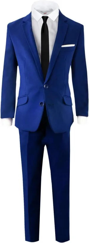 Black n Bianco Signature Boys' Slim Fit Suit Complete Outfit