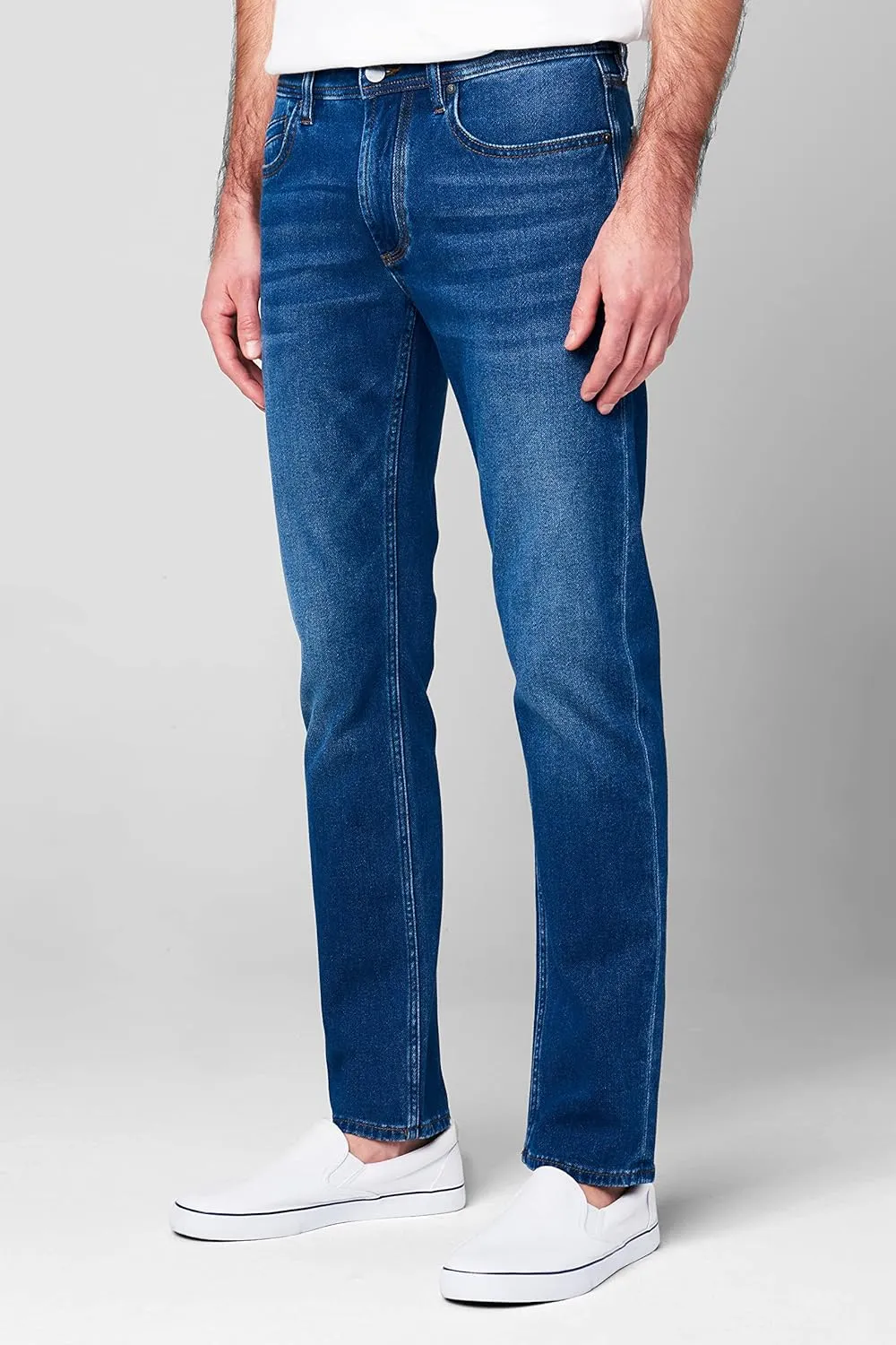 [BLANKNYC] Mens Slim Fit Flat Front Tapered Jeans with 5 Pockets, Comfortable & Stylish Pants
