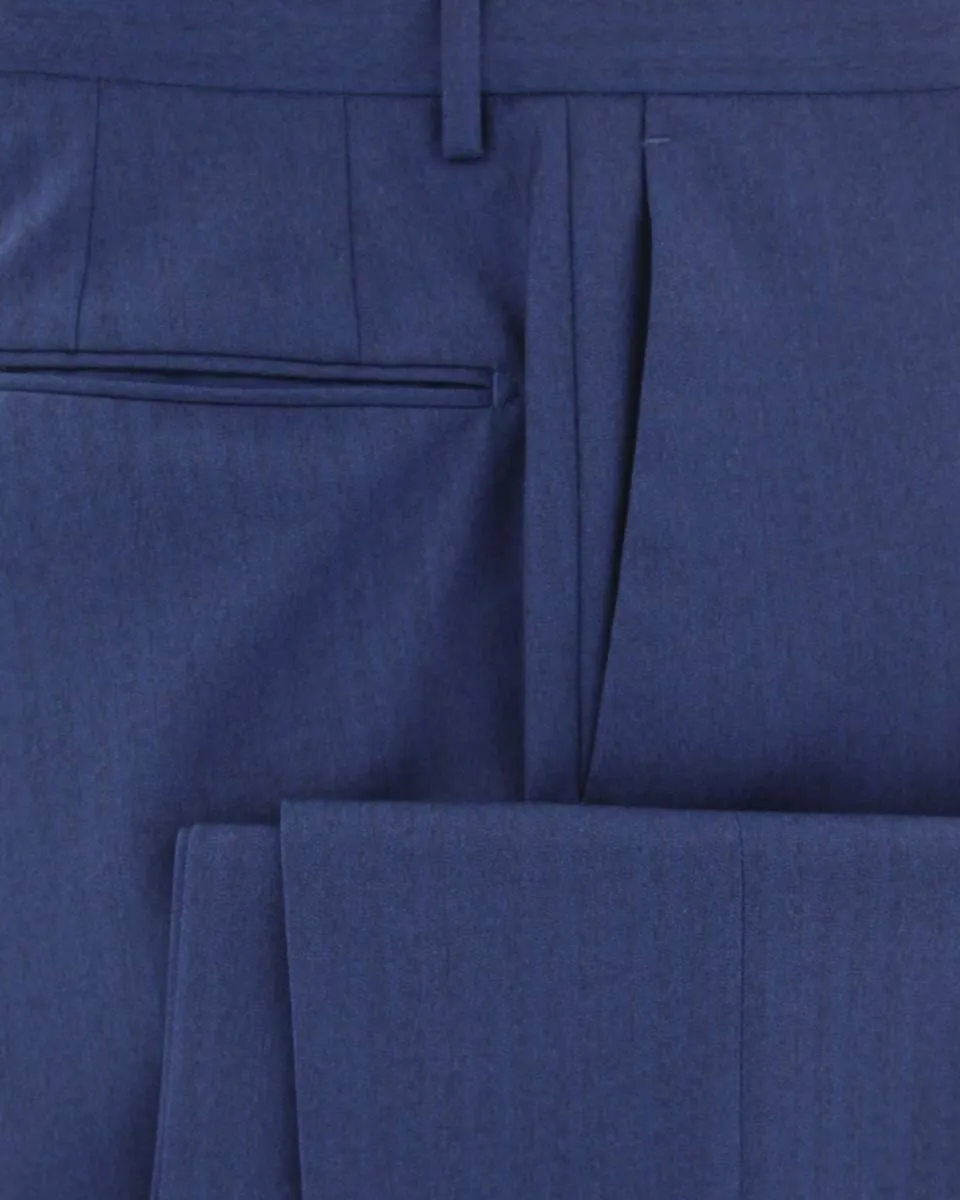 Blue Striped Wool Pants - Slim