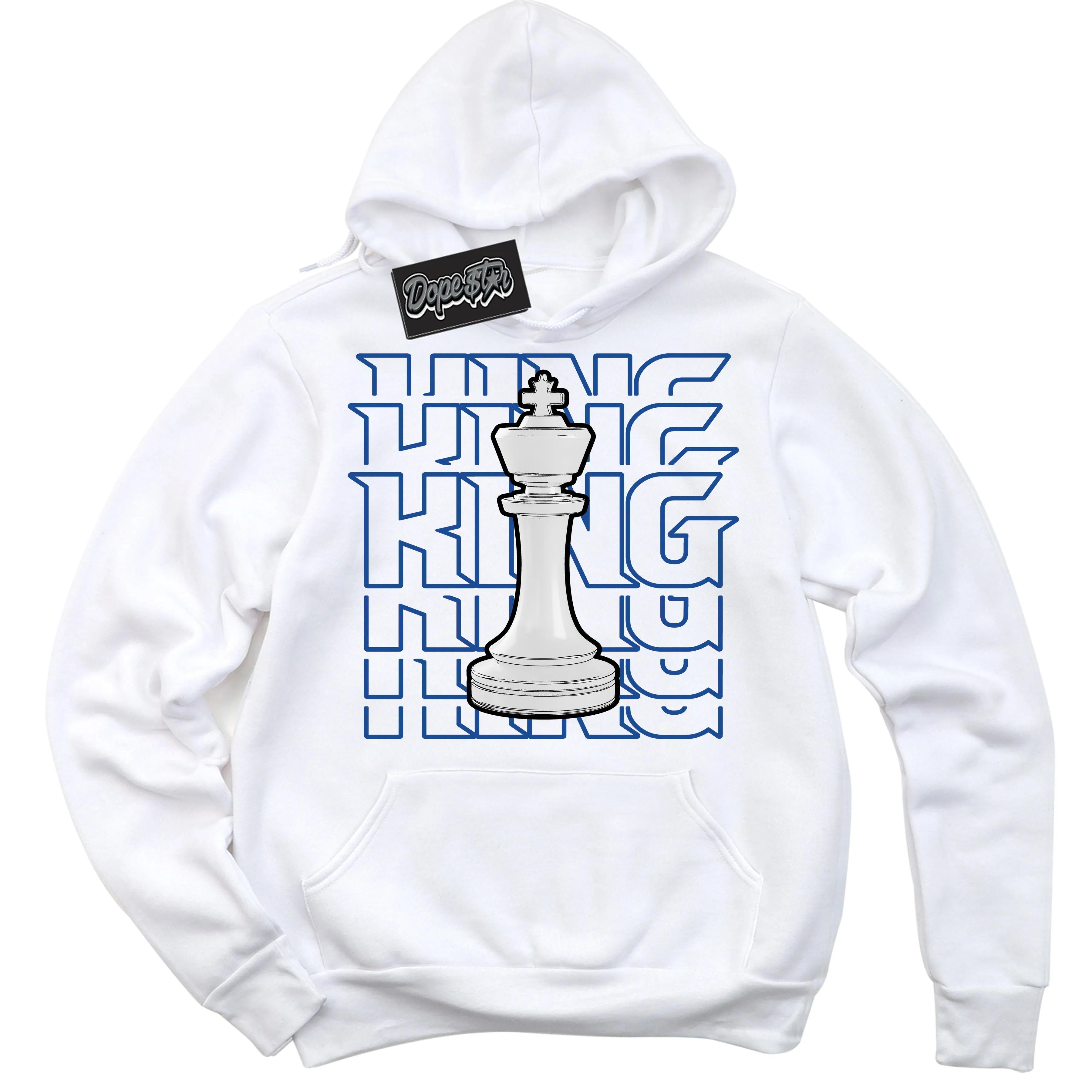 Blueberry 12s Sneaker Hoodie King Chess Graphic