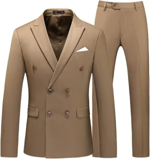 Breasted Men's Suit Set Two Piece Slim Fit Men Suits Wedding Dress Costume Party Prom Suit Separates