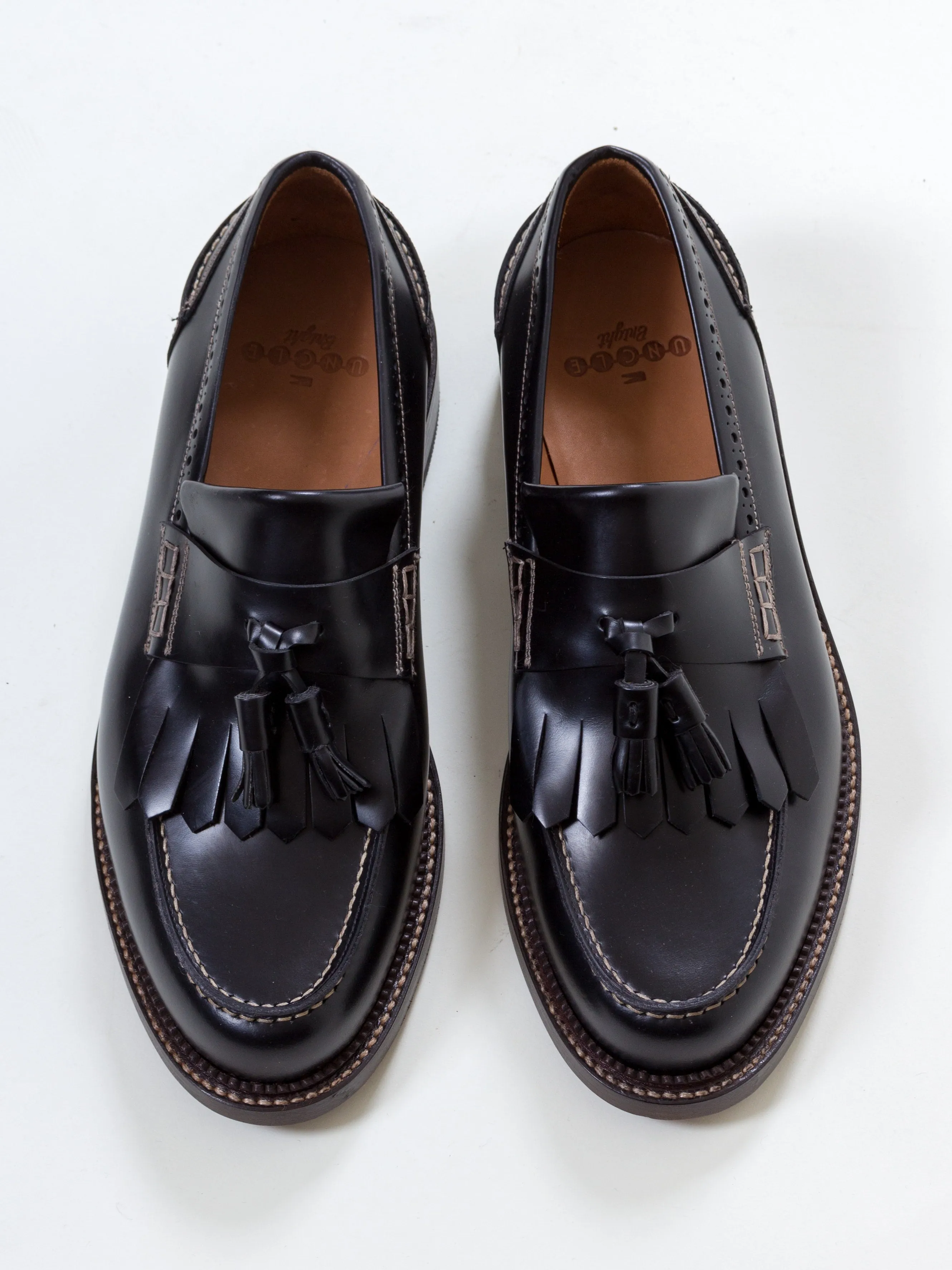Bright Shoemakers, Fringe Loafer, Rois Black/ Natural