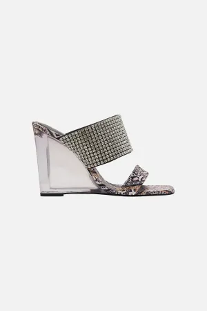 CARLA MULE WITH PERSPEX HEEL MOSAIC MUSE