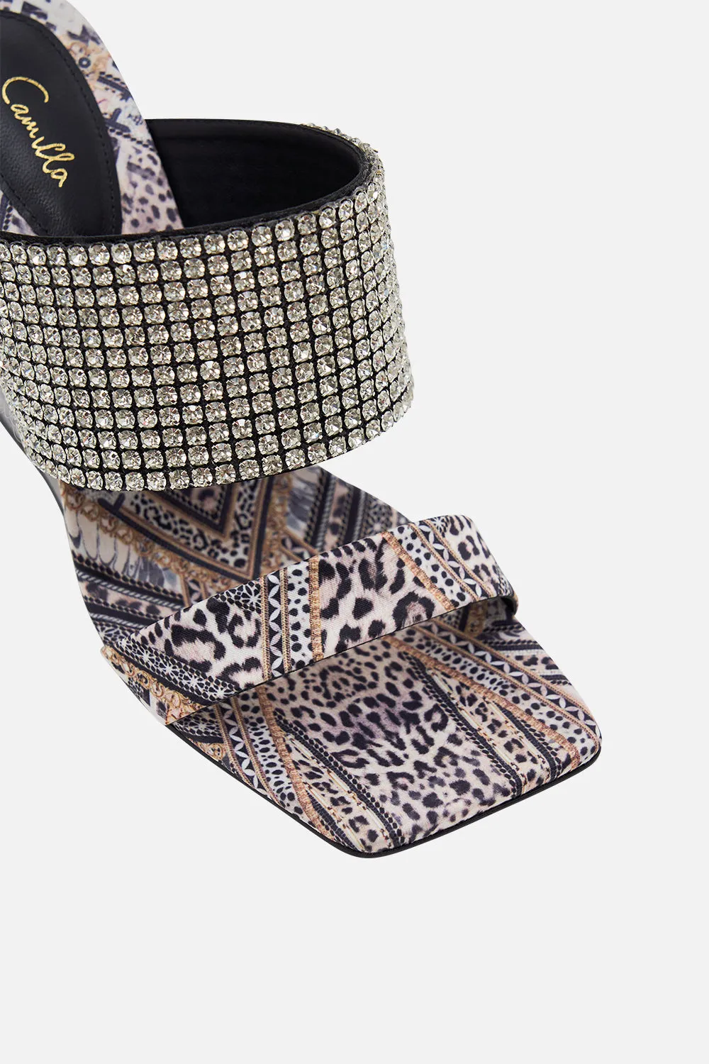 CARLA MULE WITH PERSPEX HEEL MOSAIC MUSE