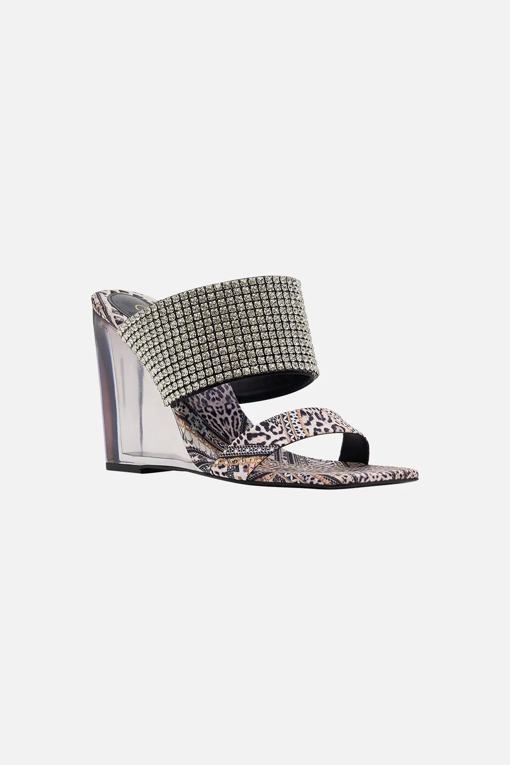 CARLA MULE WITH PERSPEX HEEL MOSAIC MUSE