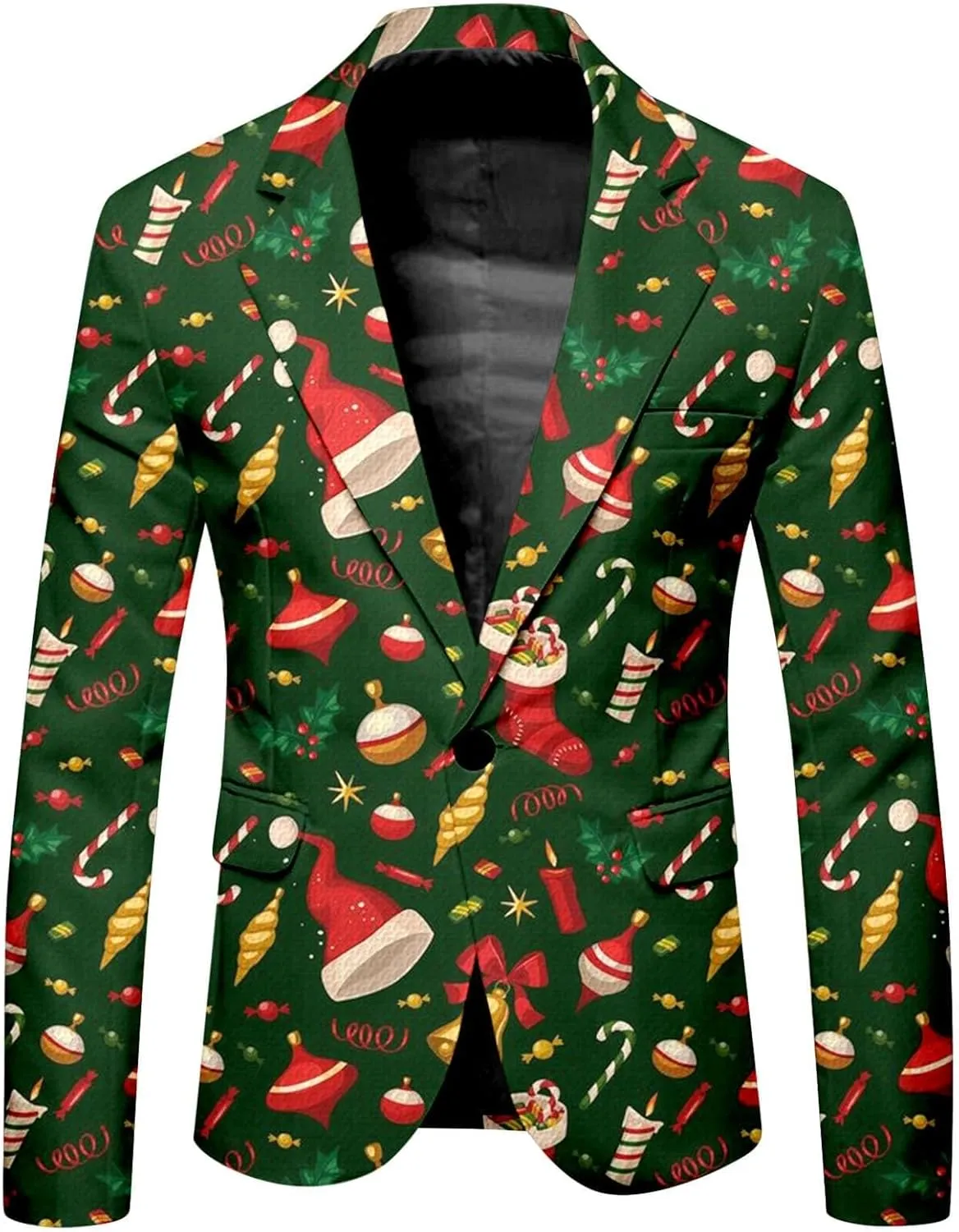 Christmas Suit for Men 2 Piece trajes navideños para Hombre Funny Snowflake Print Holiday Party Suits Festive Outfits