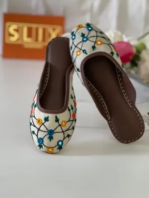Classy and Amazing Mirror Hand Embroidered Mule