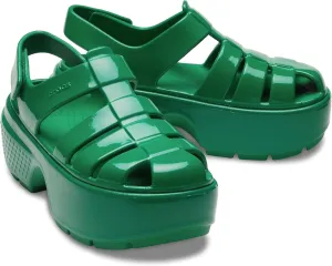 Crocs Unisex Stomp Fisherman Sandal Green Ivy Men's 9, Women's 11 Medium