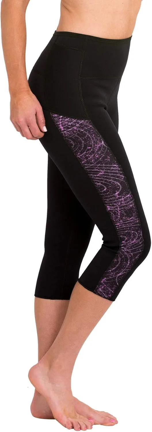Delfin Spa Women's Heat Maximizing Neoprene Workout Capris
