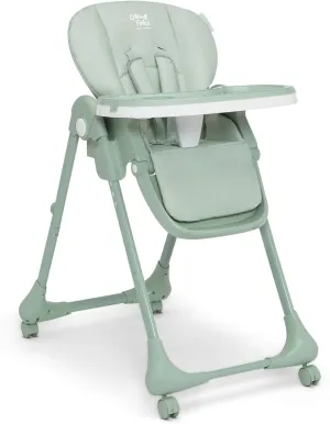 Delta Children Little Folks 2-in-1 SlimFold High Chair for Babies and Toddlers, Sage Green