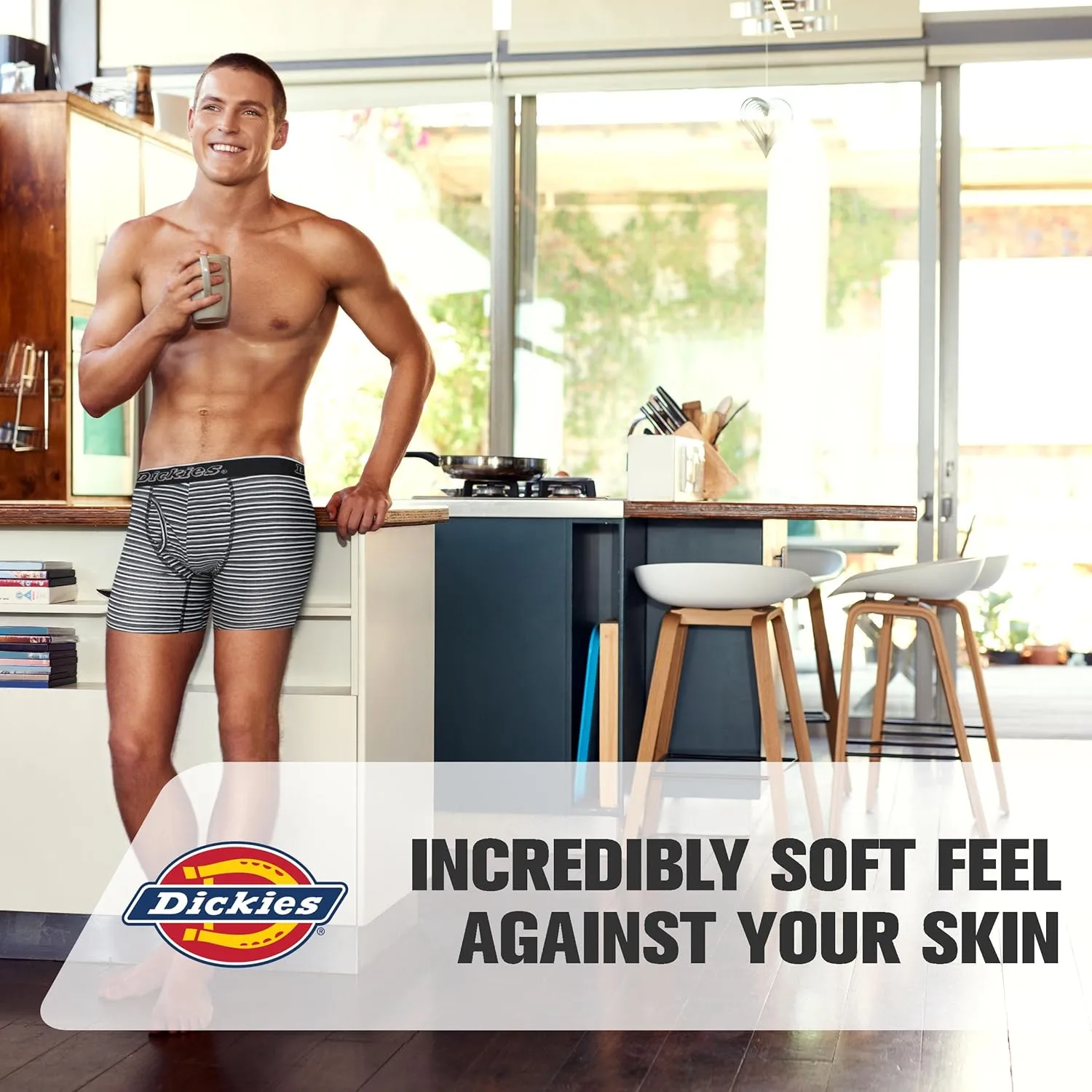 Dickies Mens Underwear 7 Pack Mens Boxer Briefs for Men Cotton Stretch