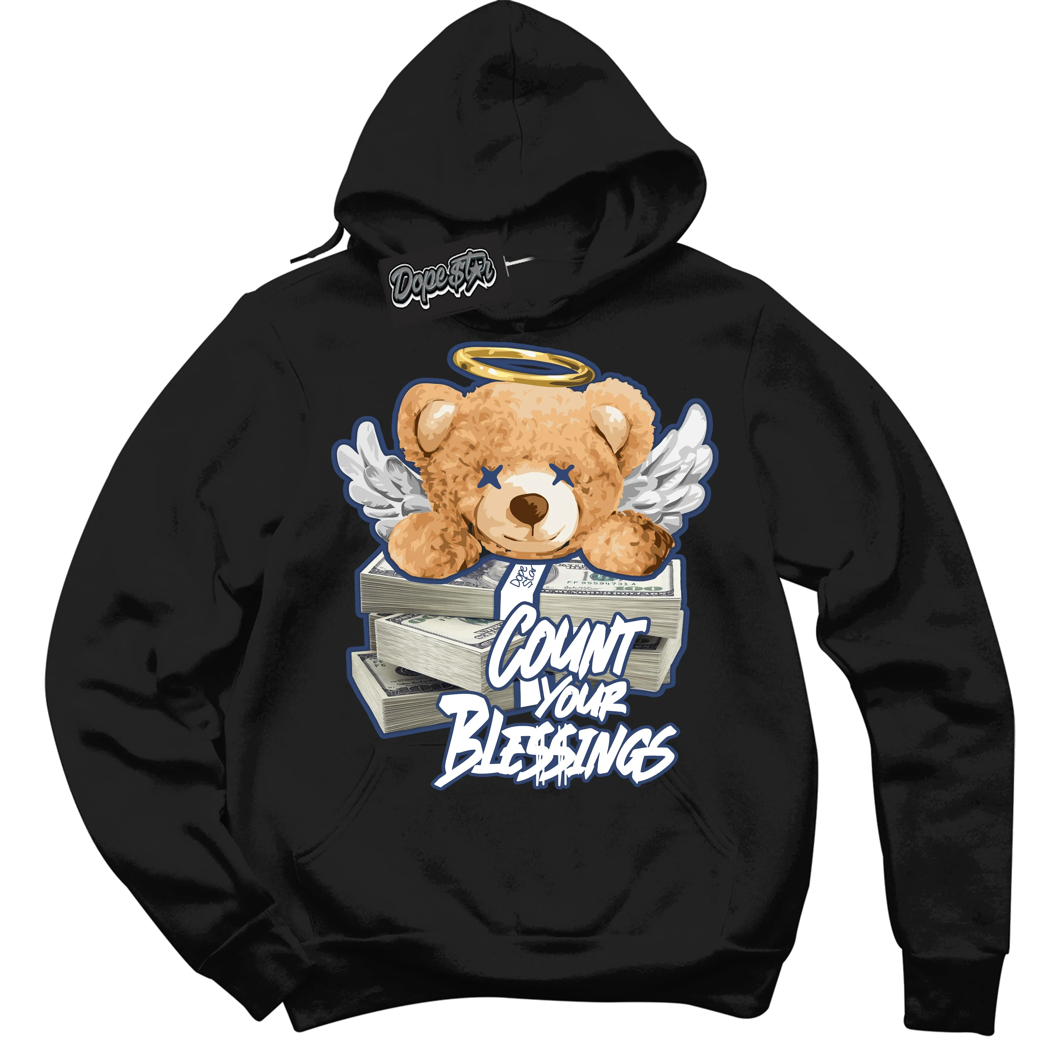 Diffused Blue 11s Sneaker Hoodie Count Your Blessings Graphic