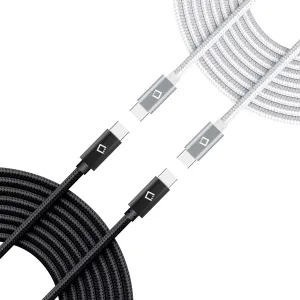 Dual USB-C/PD 60W Fast Charging Cord Compatible with Kurio Smart 2 in 1 Pro Plus 5Gbps Data Transfer for Power Delivery Hi Capacity Charging (White)