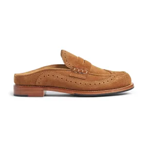 Emma Mule Cognac Suede