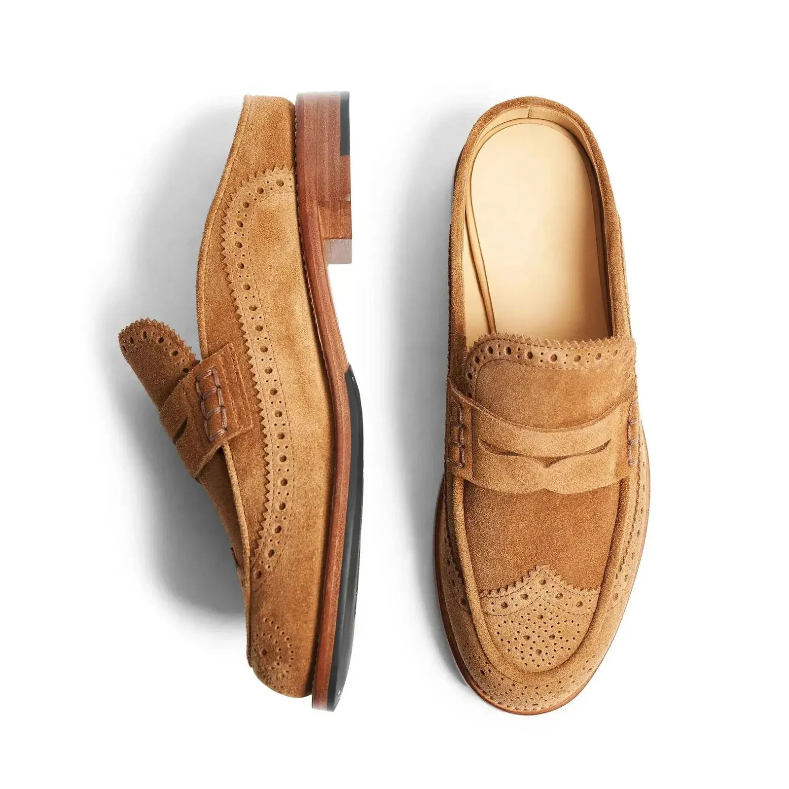 Emma Mule Cognac Suede
