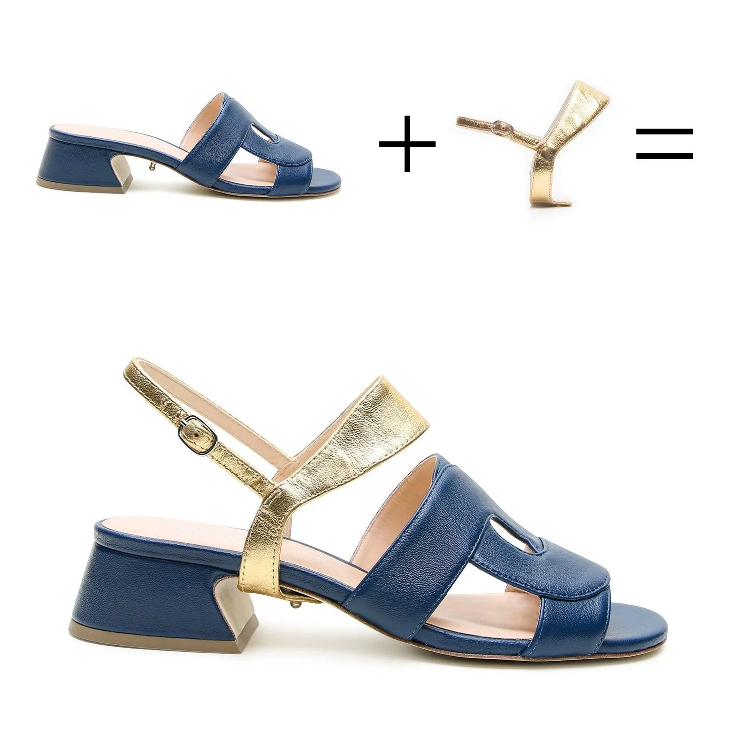 Evening Sky Loop Sandal   Gold Elsie Strap