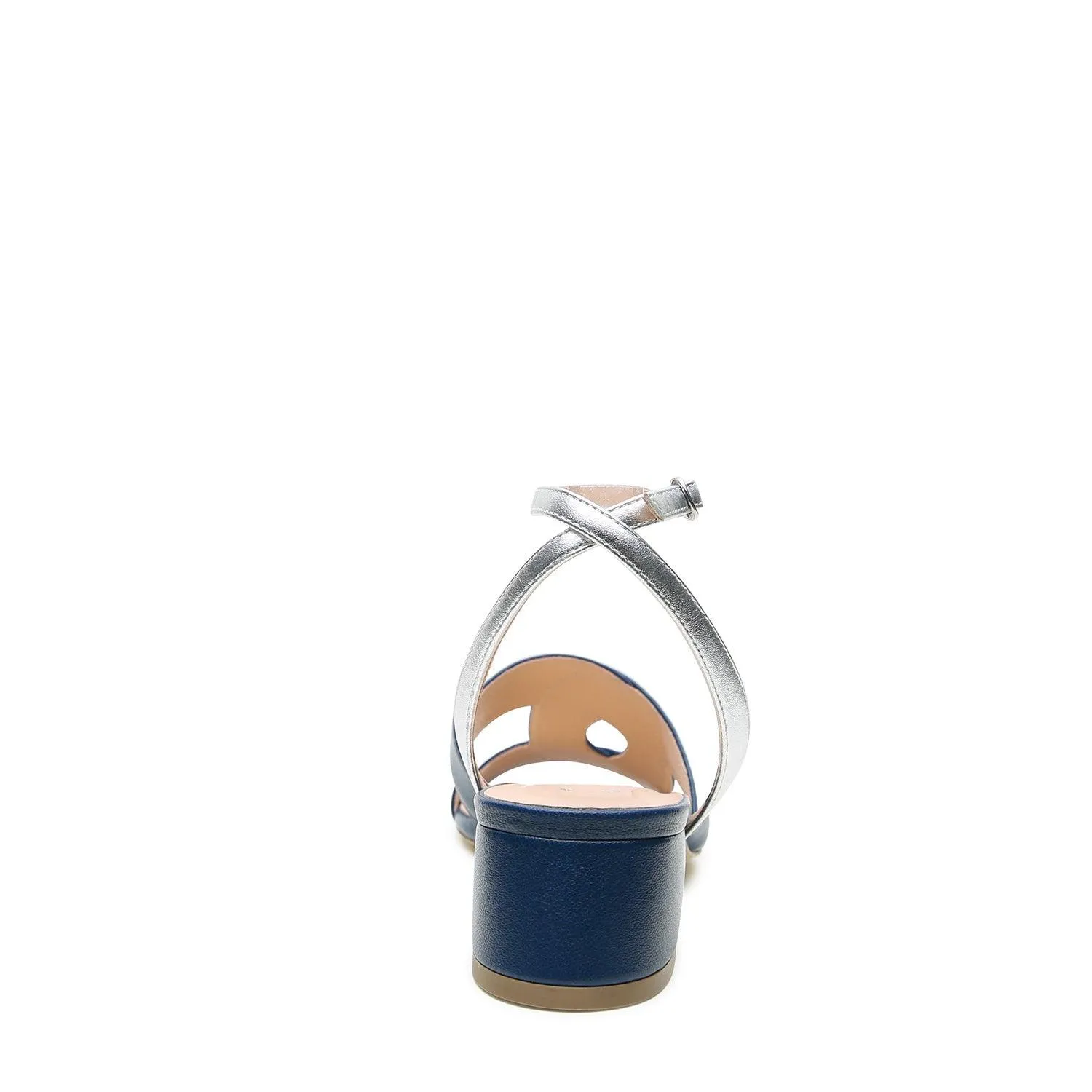 Evening Sky Loop Sandal   Silver Marilyn Strap