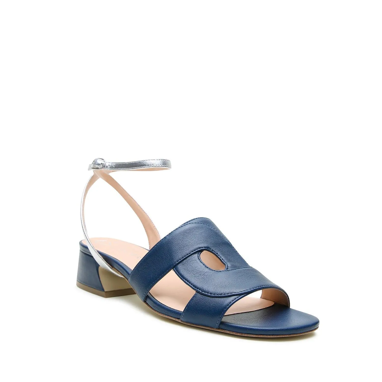Evening Sky Loop Sandal   Silver Marilyn Strap