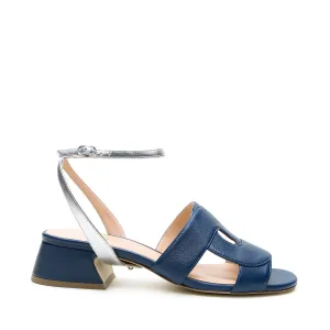 Evening Sky Loop Sandal   Silver Marilyn Strap