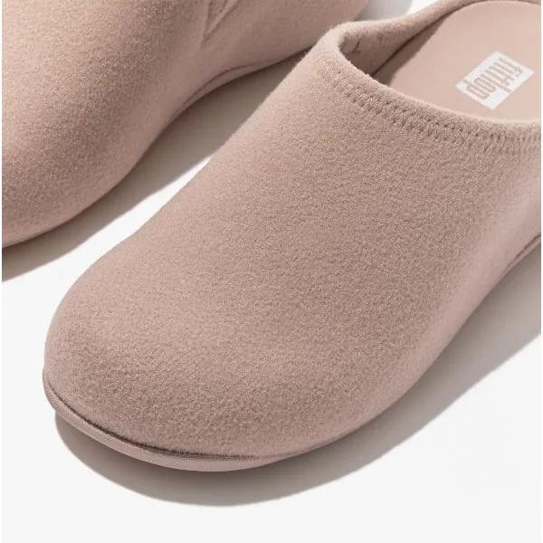 FitFlop SHUV Womens Felt Clog Slippers Beige
