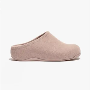 FitFlop SHUV Womens Felt Clog Slippers Beige