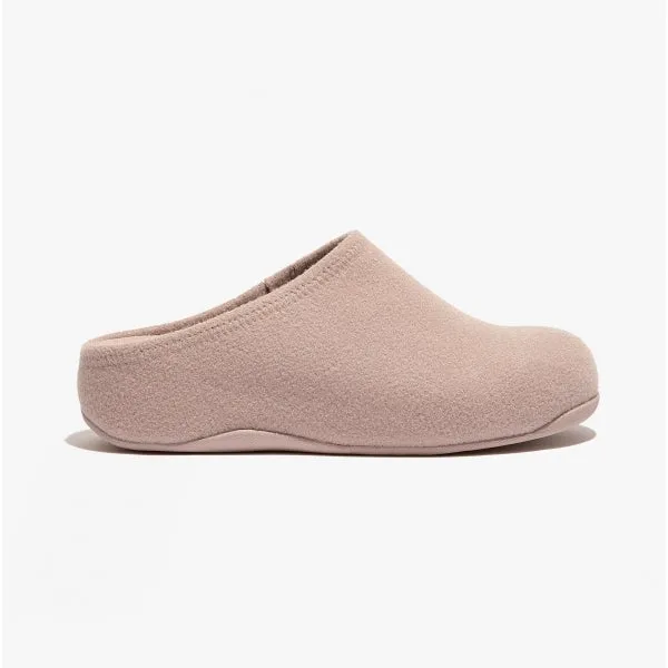 FitFlop SHUV Womens Felt Clog Slippers Beige