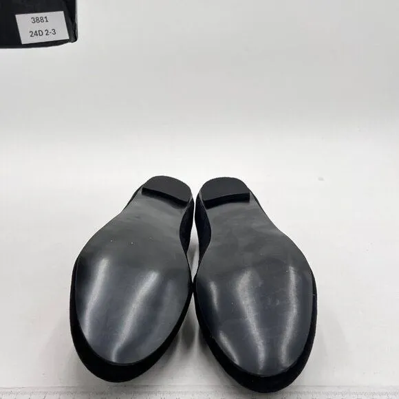 FSJ Black Women Comfy Closed Round Toe Moccasins Slip on Flat Slipper Soft Sole