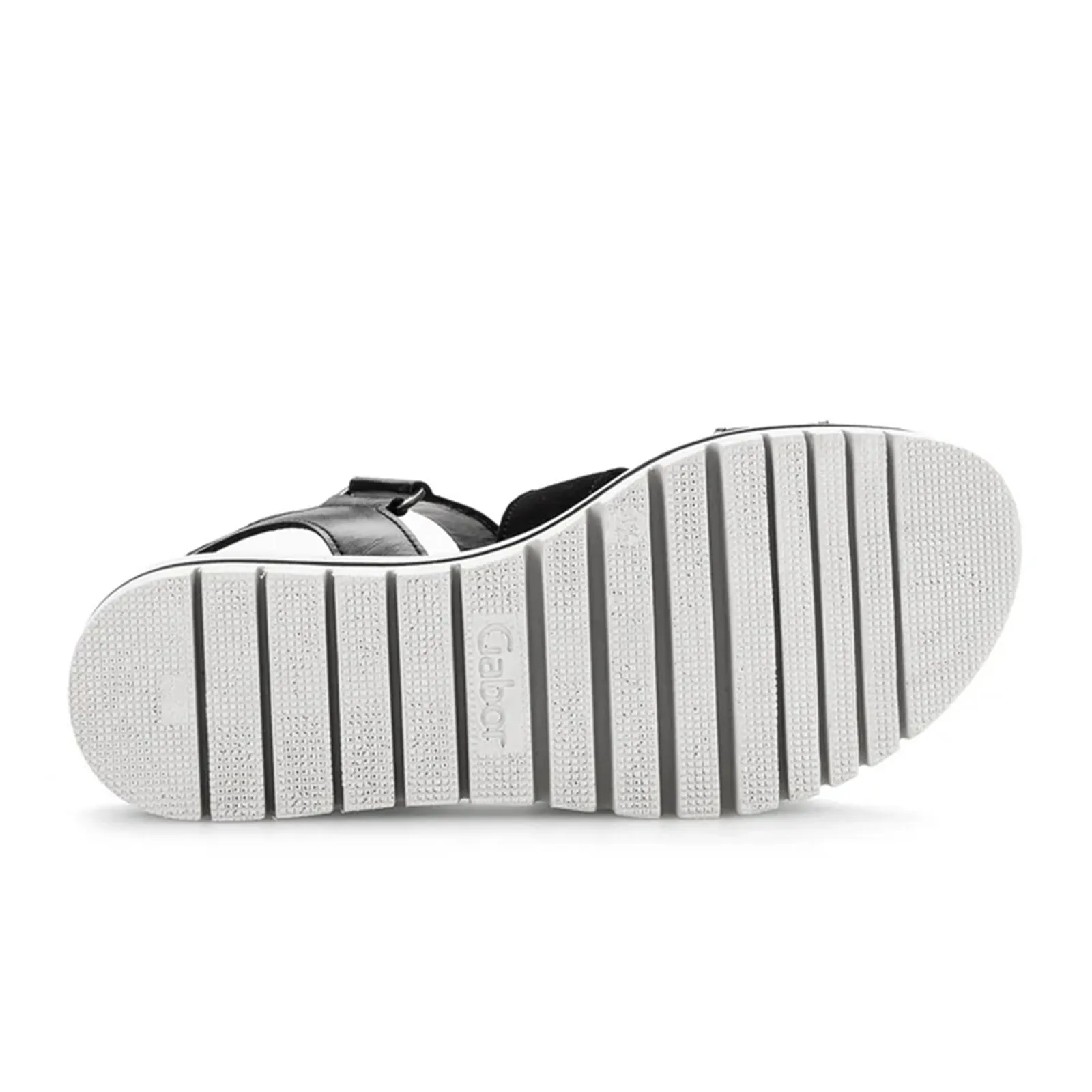 Gabor 64.620.27 Platform Wedge Sandal (Women) - Schwarz Lack/Samtchevreau