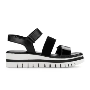 Gabor 64.620.27 Platform Wedge Sandal (Women) - Schwarz Lack/Samtchevreau