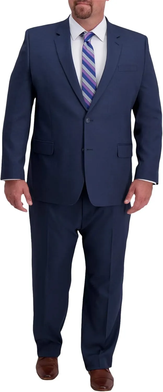 Haggar Men's Big and Tall Classic Fit Travel Performance Suit Seperates - Pant and Jacket